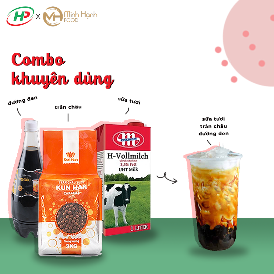 Combo Sữa tươi - Trân Châu - Đường Đen best-seller tại kho Hiệp Phát