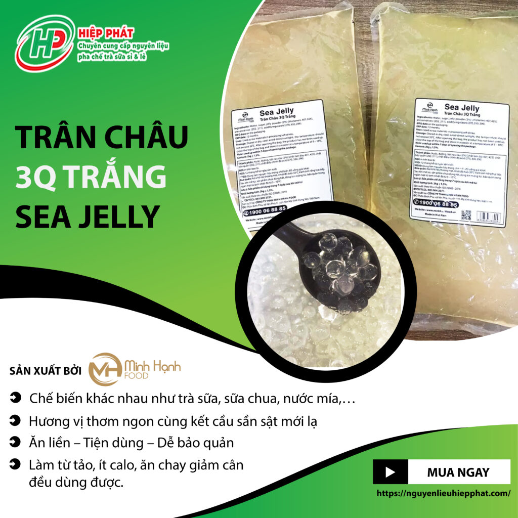 Trân châu 3Q trắng SEA JELLY